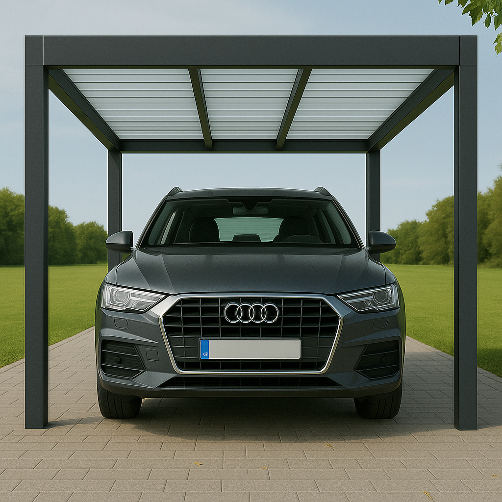 Carporty Carport aluminiowy z zadaszeniem — ochrona samochodu przed słońcem i śniegiem