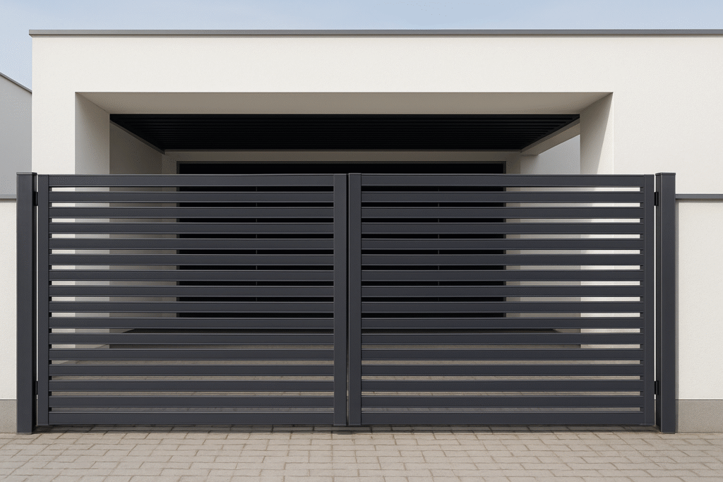 Ogrodzenia aluminiowe brama wjazdowa z aluminium